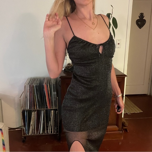 UO Sade Glitter Sparkly Slip Dress - Picture 2 of 4